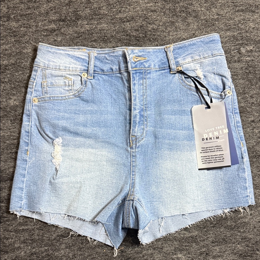 Love Tree Women's Faded Blue Jean Shorts